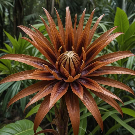 alien copper-colored flower with