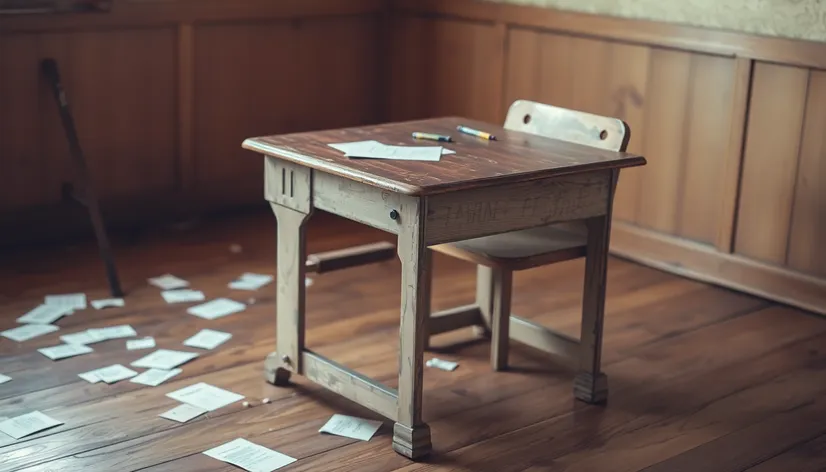 vintage school desk