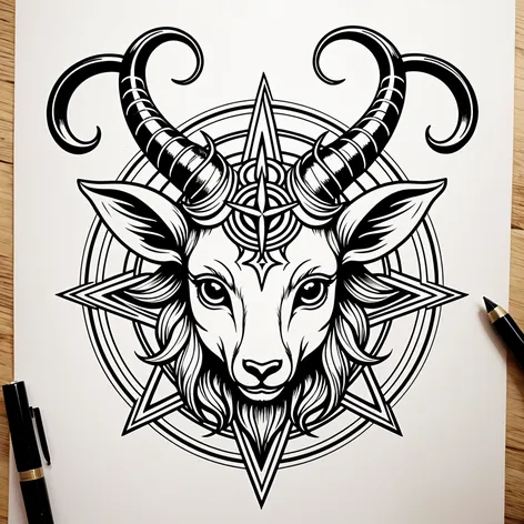 Kawaii baphomet demon goat