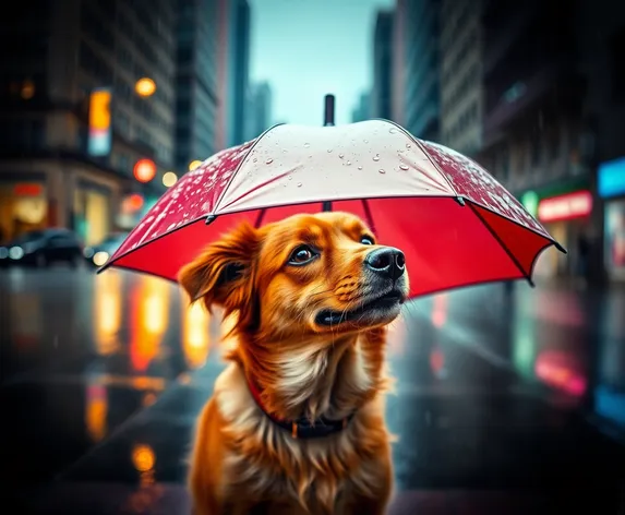 dog and umbrella