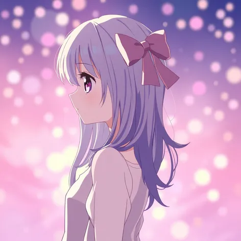 anime girl side view