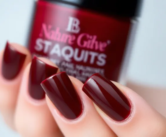 dark red nail paint