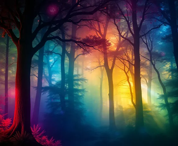 beautiful magical forest background