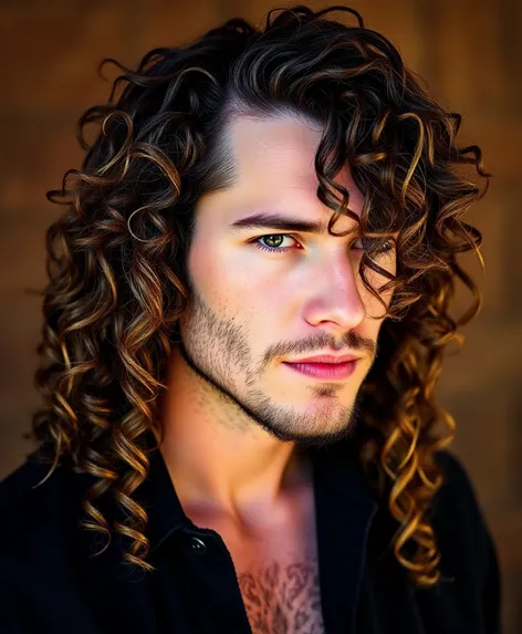 long curly hair for