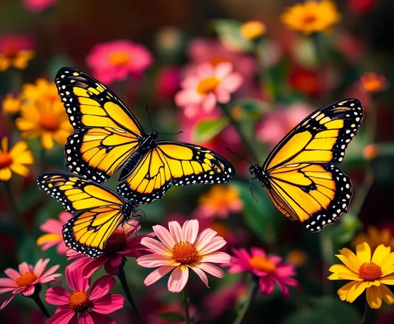 yellow and black butterflies