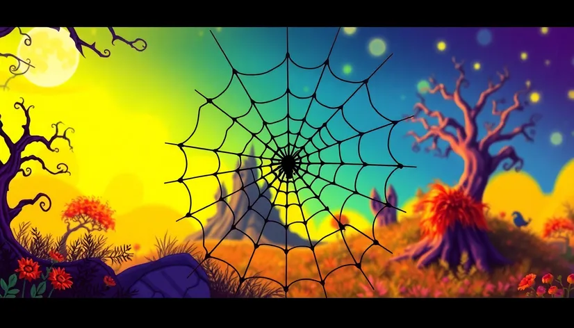 cartoon spider web