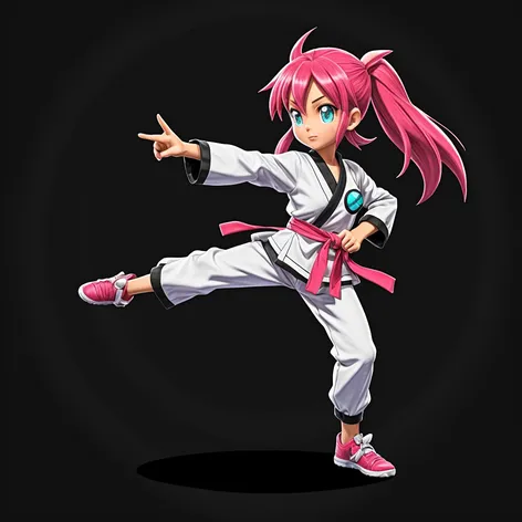 Karate girl Pokémon trainer