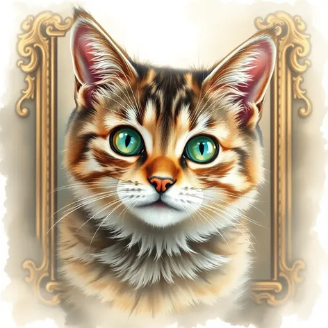 victorian cat painting