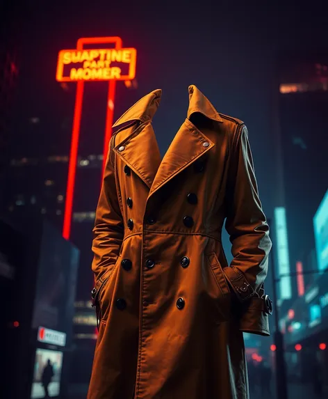 futuristic trench coat