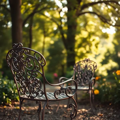 wrought iron garden chairs