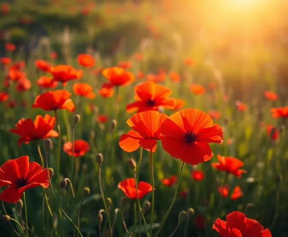 red poppies meadow santa