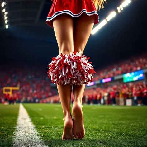 cheerleader bare feet