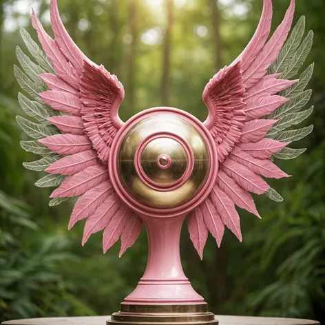 big pink trophy with