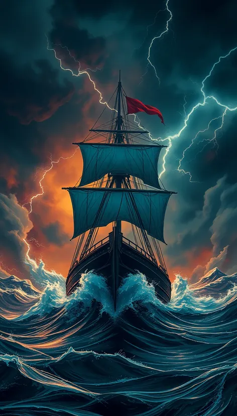 ship in a storm