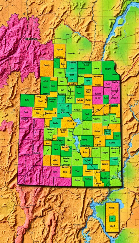 county map of nebraska