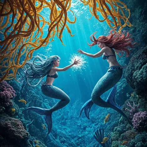 Mermaids battle