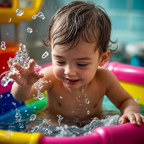 Child showering