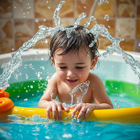 Child showering