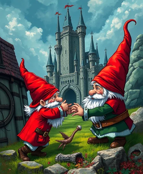 gnomes fighting