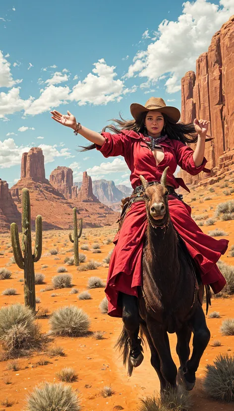 flying cowgirl