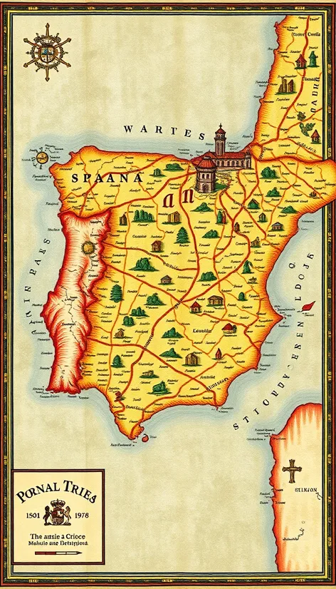 spain portugal map