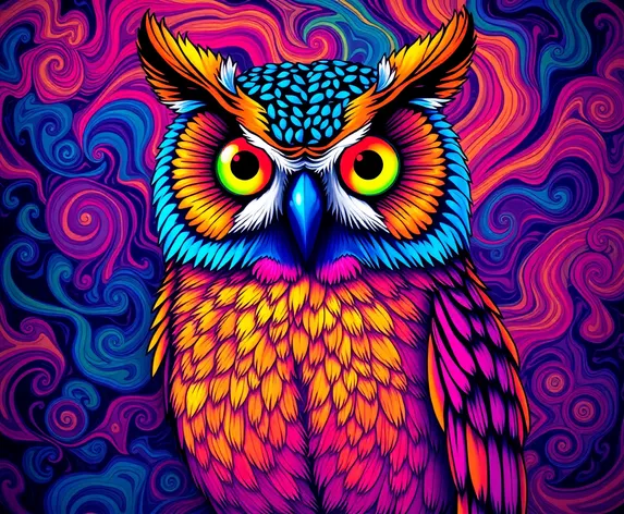 psychedelic owl