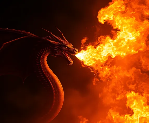 dragon spitting fire