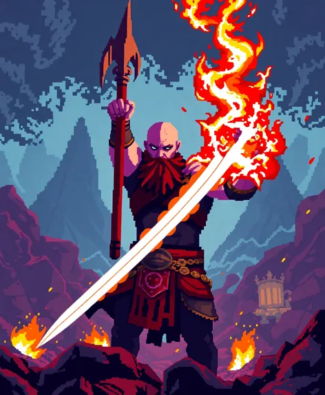 kratos pixel art