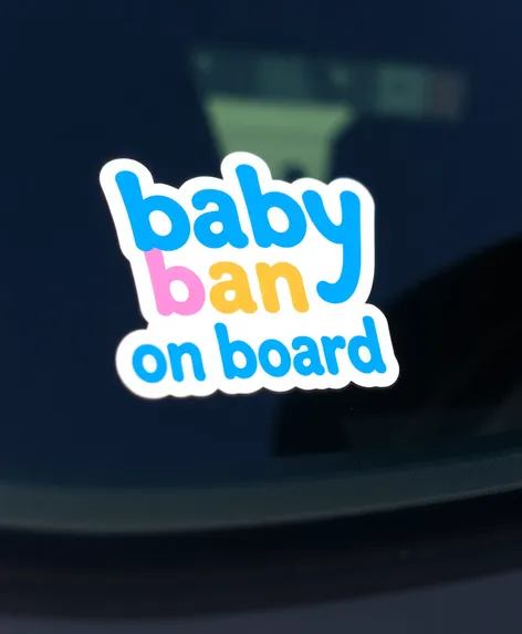 baby on board sticker