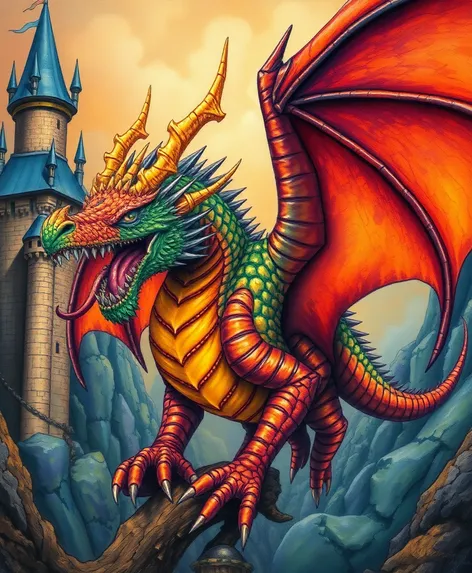 fantasy dragon painting