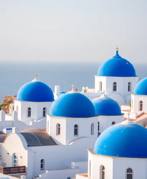 greece landmark with blue