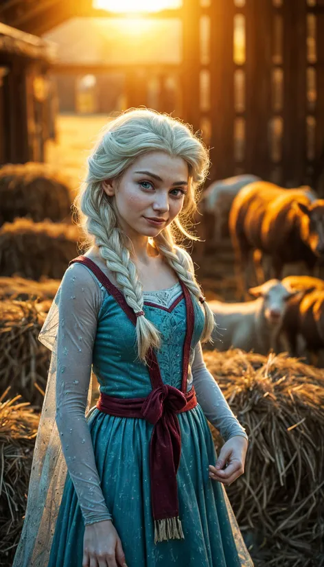 Queen Elsa farm girl