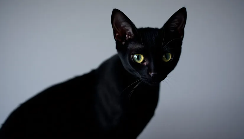 skinny black cat