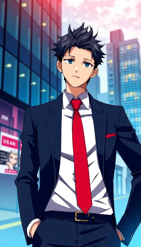 anime guy in suit