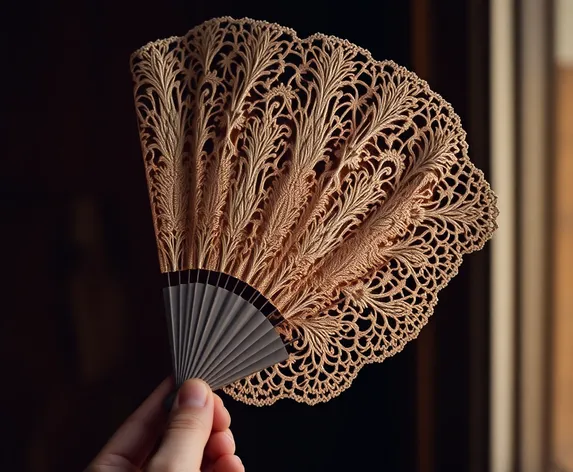 vintage handheld fan spanish