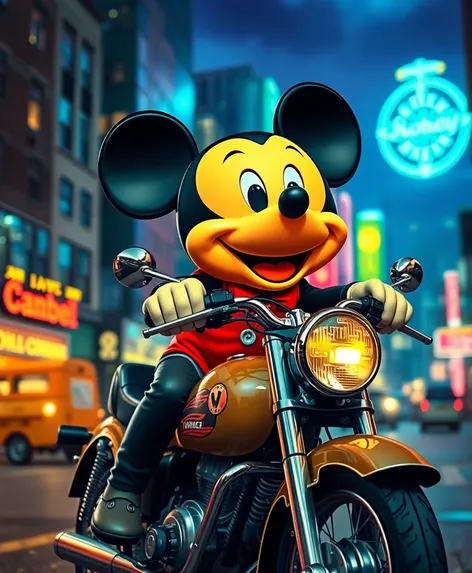 motorcycle mickey mouse