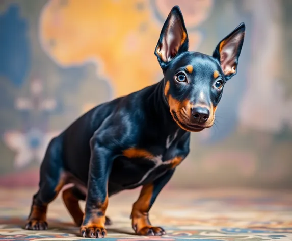 blue doberman pinscher puppy