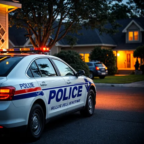 police calling outside house