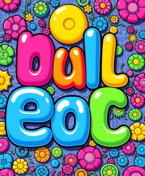 bubble letters e