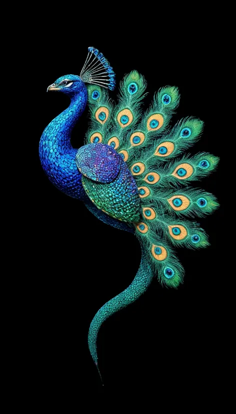 Peacock-snake hybrid: A mesmerizing