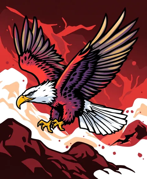 crazy eagle clipart