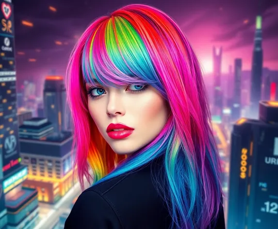 color hair rainbow