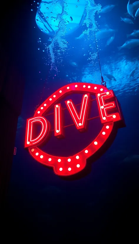 neon sign dive in