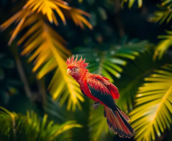 red bird of paradise