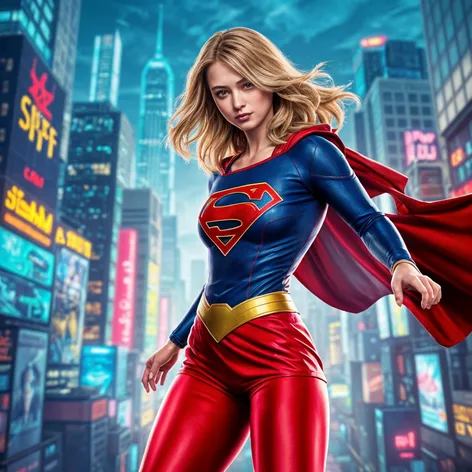 hd 4k futuristic supergirl