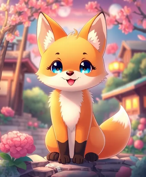 cute anime fox