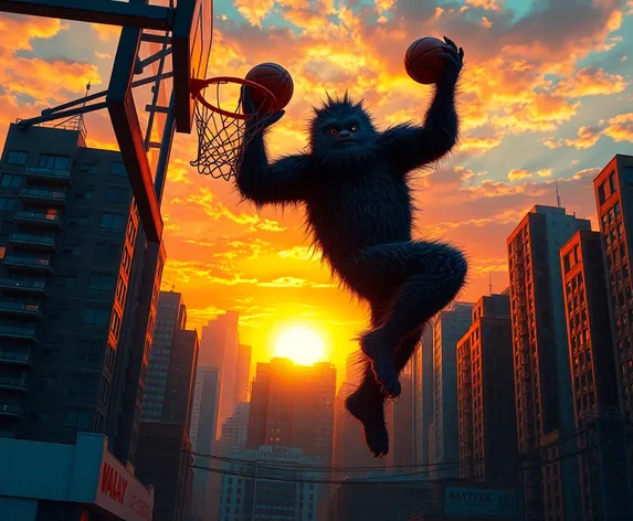 godzilla dunking