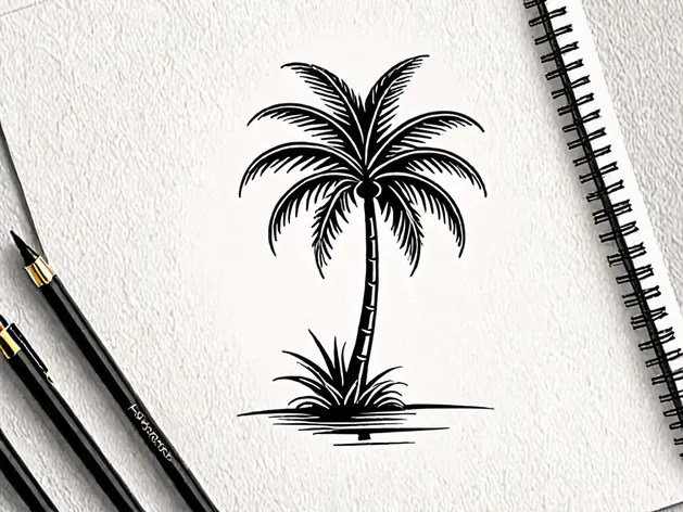 small palm tree tattoo