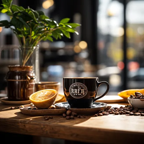 Barista presenting a coffee