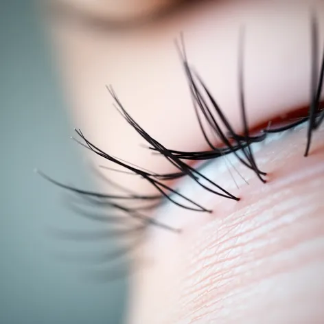 close up of eyelashes